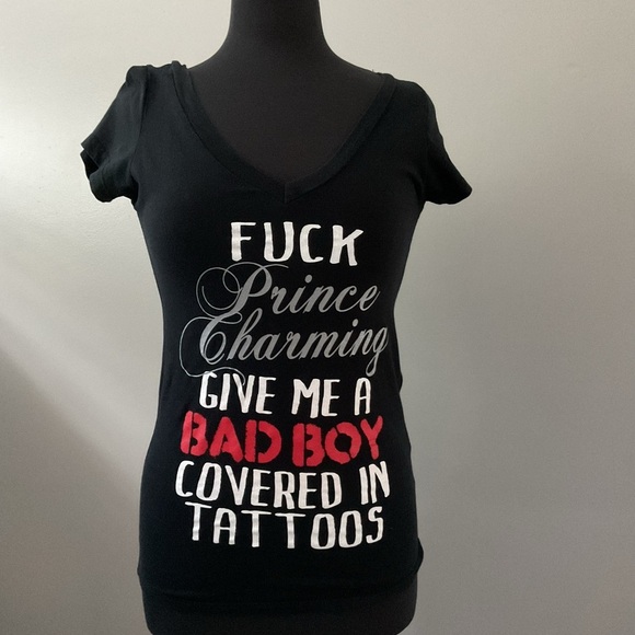 Black Graphic Women's Top - Picture 1 of 2